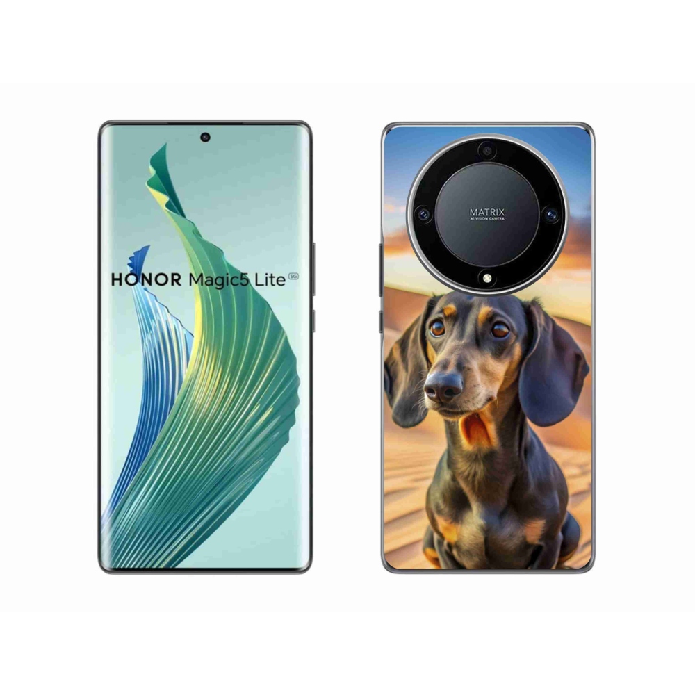 Gelový kryt mmCase na Honor Magic 5 Lite 5G - jezevčík 3 