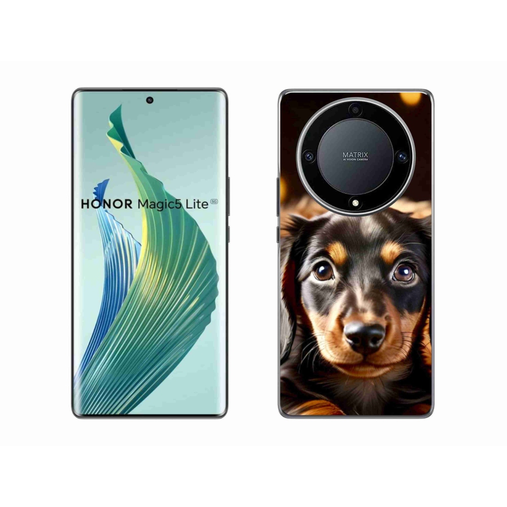 Gelový kryt mmCase na Honor Magic 5 Lite 5G - jezevčík