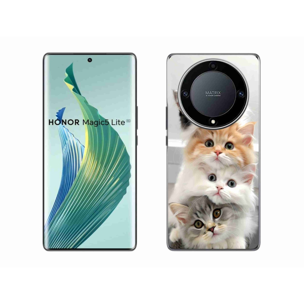 Gelový kryt mmCase na Honor Magic 5 Lite 5G - kočičí parta