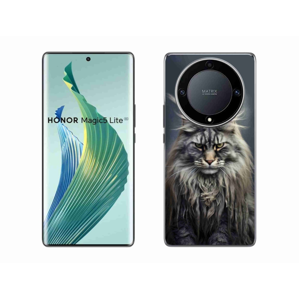 Gelový kryt mmCase na Honor Magic 5 Lite 5G - kočíčí pohled 4