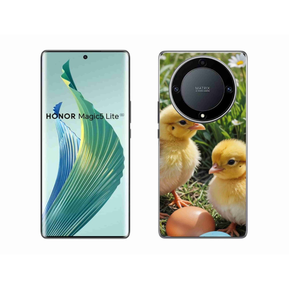 Gelový kryt mmCase na Honor Magic 5 Lite 5G - kuřátka
