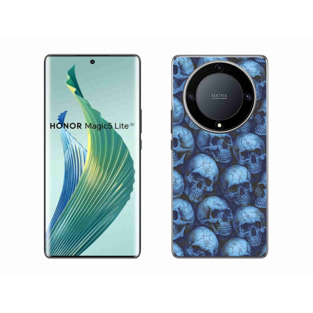 Gelový kryt mmCase na Honor Magic 5 Lite 5G - lebky