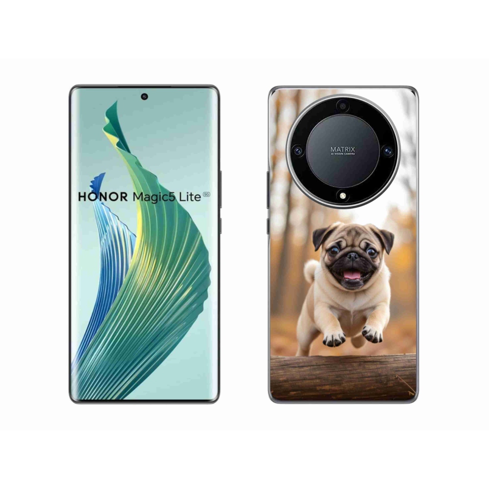 Gelový kryt mmCase na Honor Magic 5 Lite 5G - mops 2