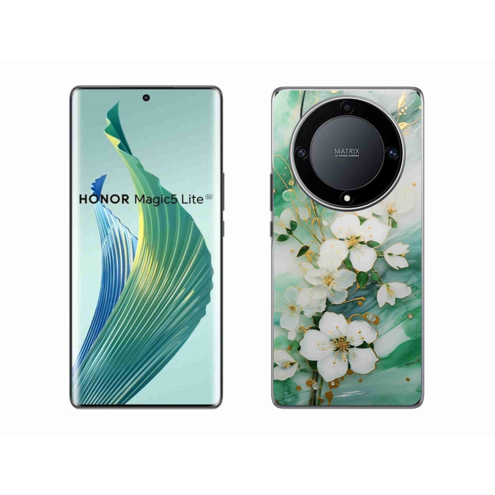 Gelový kryt mmCase na Honor Magic 5 Lite 5G - něžné květy