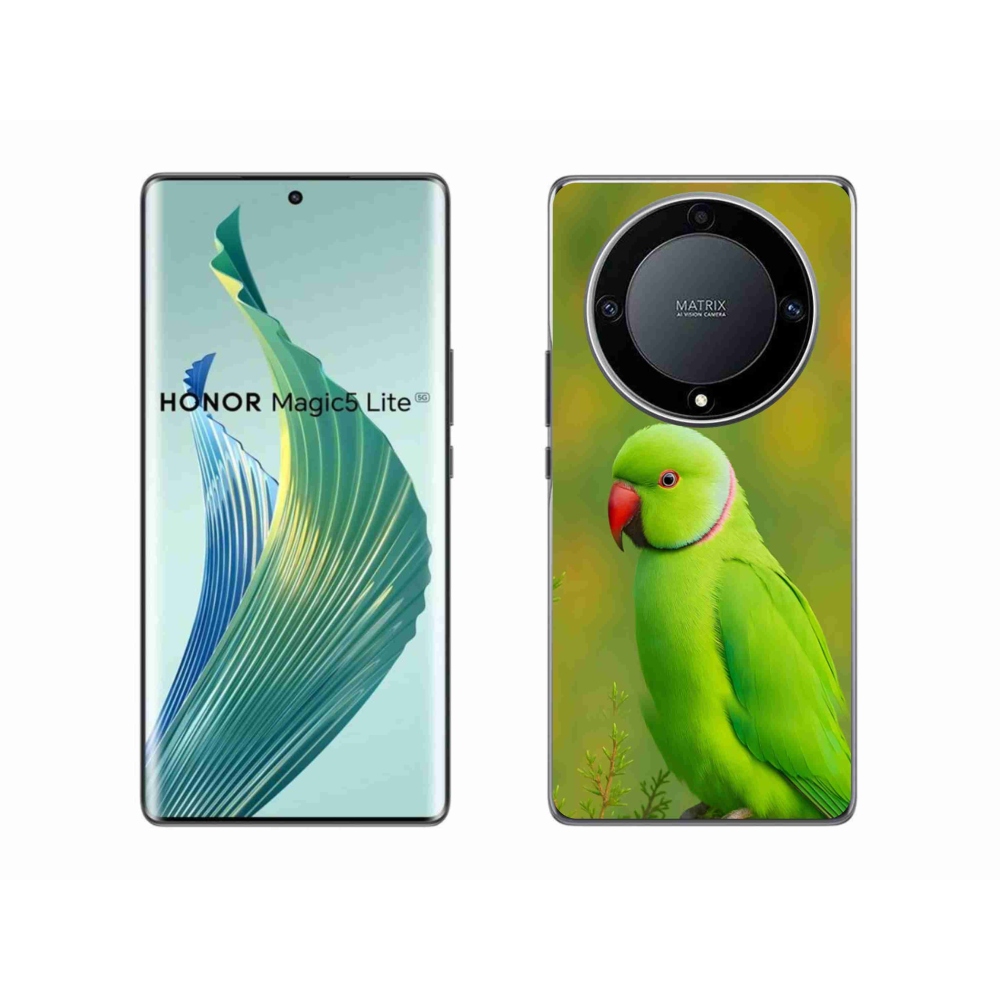 Gelový kryt mmCase na Honor Magic 5 Lite 5G - papoušek alexandr 2