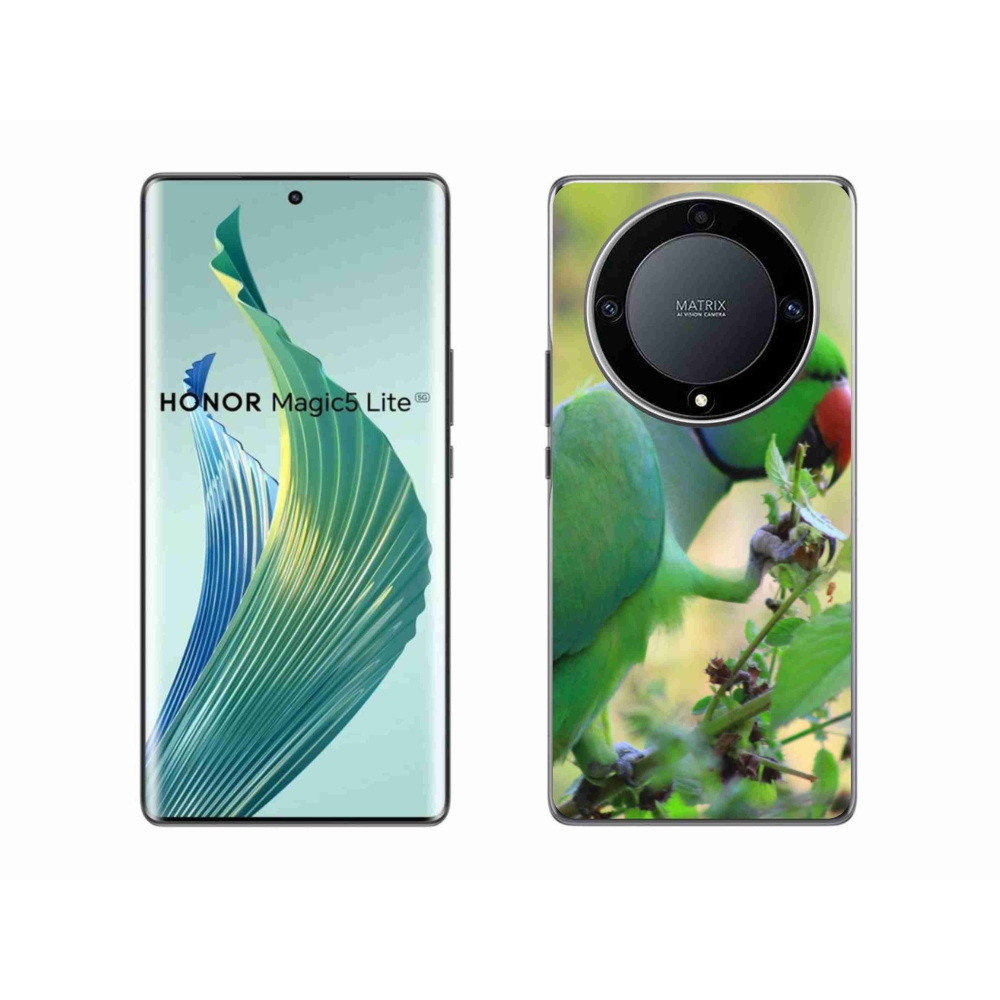 Gelový kryt mmCase na Honor Magic 5 Lite 5G - papoušek alexandr
