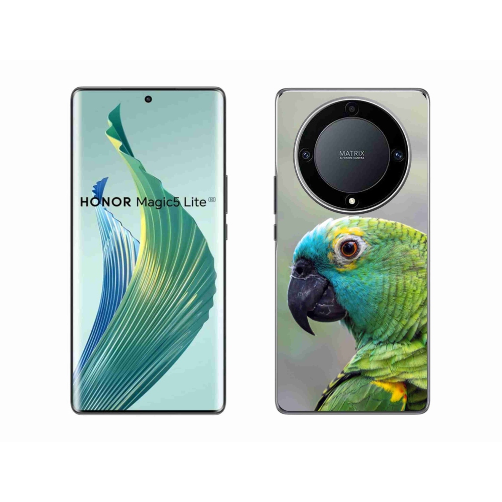 Gelový kryt mmCase na Honor Magic 5 Lite 5G - papoušek amazoňan