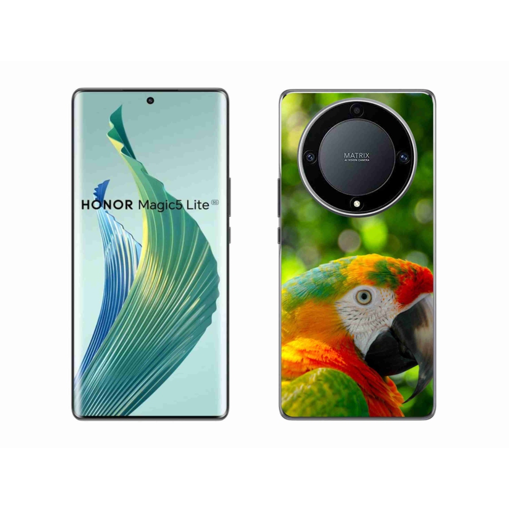 Gelový kryt mmCase na Honor Magic 5 Lite 5G - papoušek ara 3