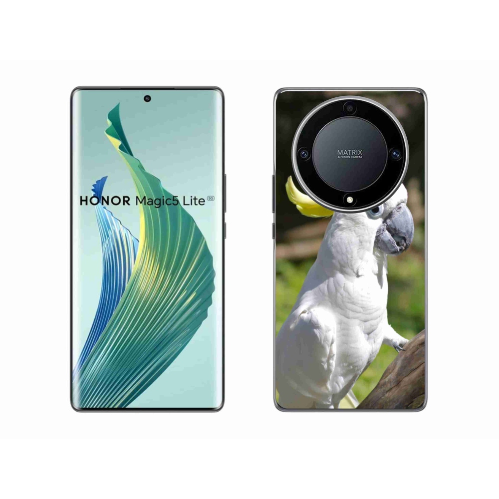 Gelový kryt mmCase na Honor Magic 5 Lite 5G - papoušek kakadu 2