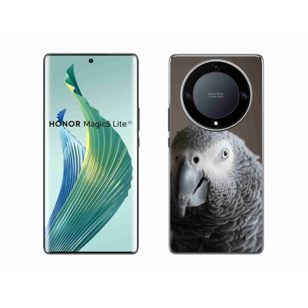 Gelový kryt mmCase na Honor Magic 5 Lite 5G - papoušek žako 2