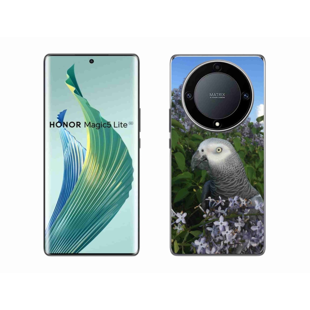 Gelový kryt mmCase na Honor Magic 5 Lite 5G - papoušek žako