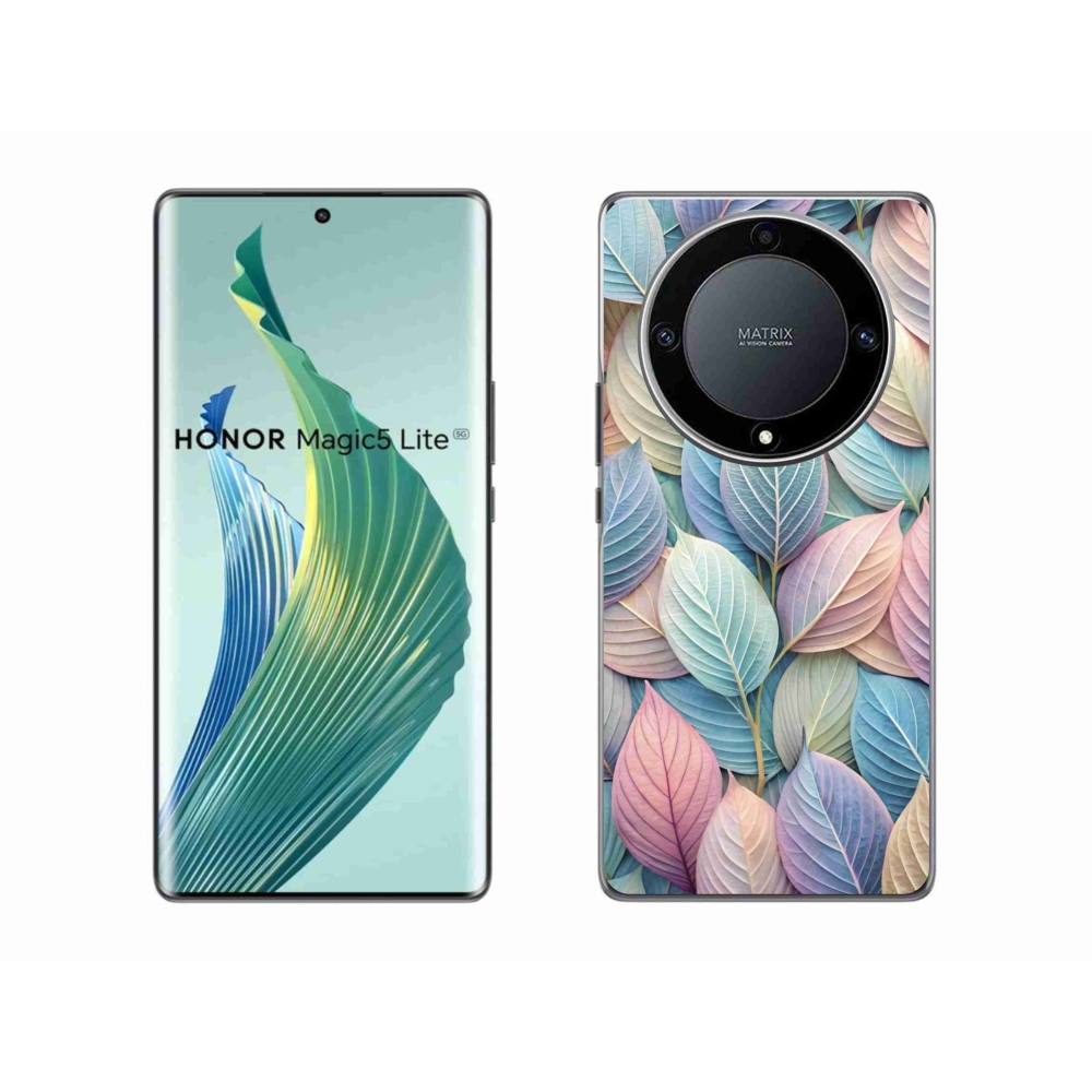 Gelový kryt mmCase na Honor Magic 5 Lite 5G - pastelové listy