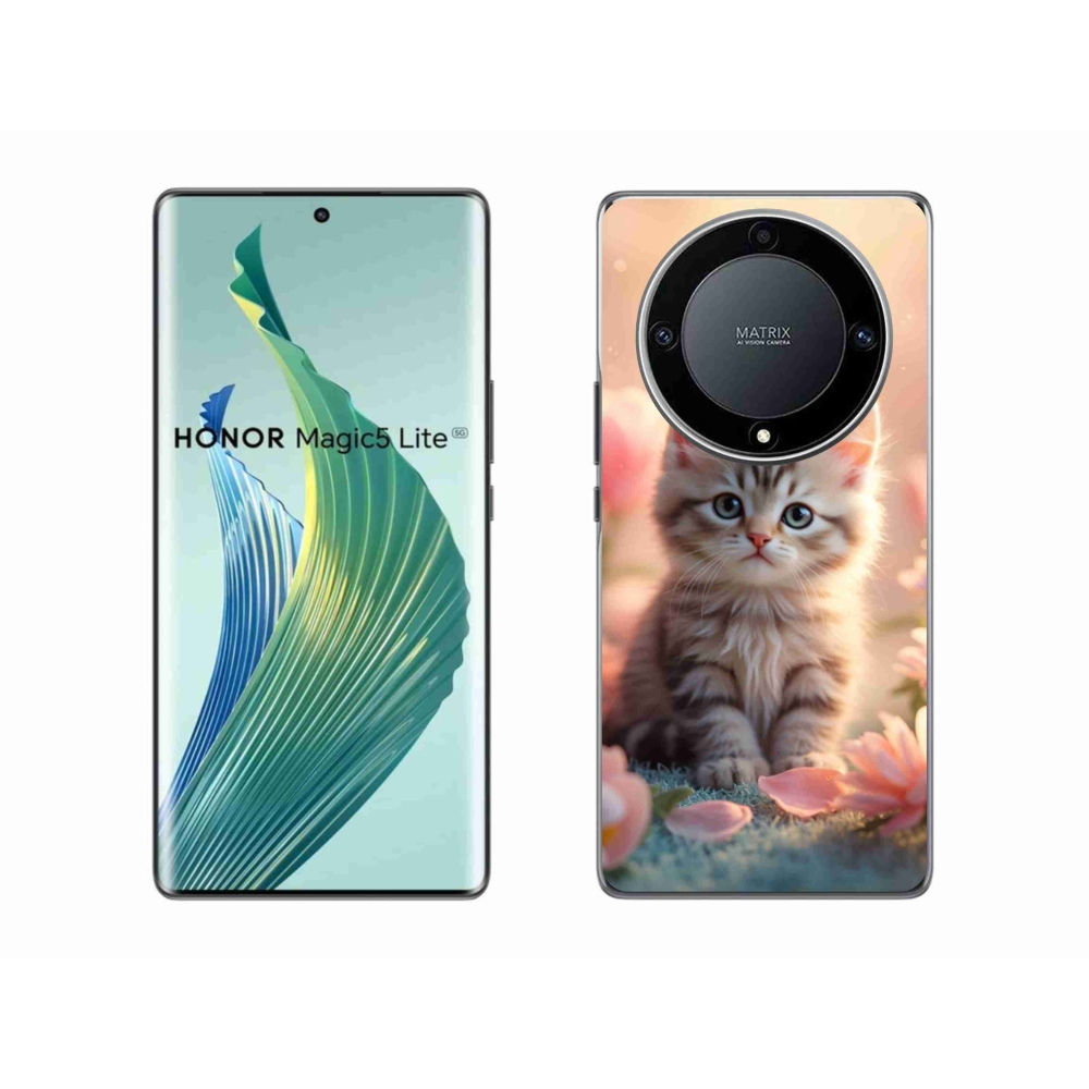 Gelový kryt mmCase na Honor Magic 5 Lite 5G - roztomilé kotě 8