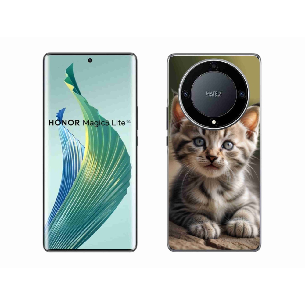 Gelový kryt mmCase na Honor Magic 5 Lite 5G - roztomilé kotě 9