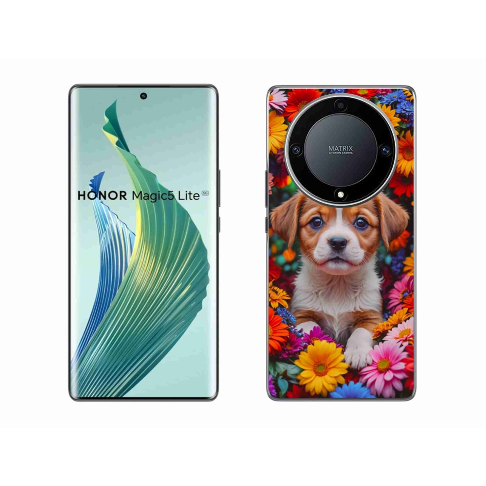 Gelový kryt mmCase na Honor Magic 5 Lite 5G - roztomilé štěně