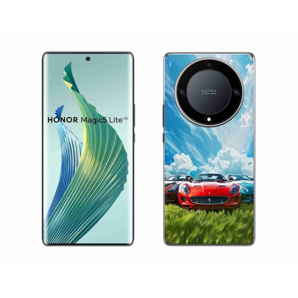 Gelový kryt mmCase na Honor Magic 5 Lite 5G - sportovní vozy