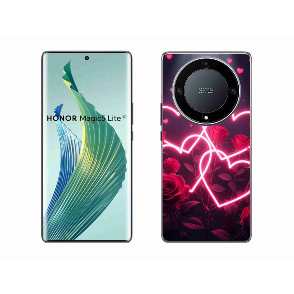 Gelový kryt mmCase na Honor Magic 5 Lite 5G - srdce lásky