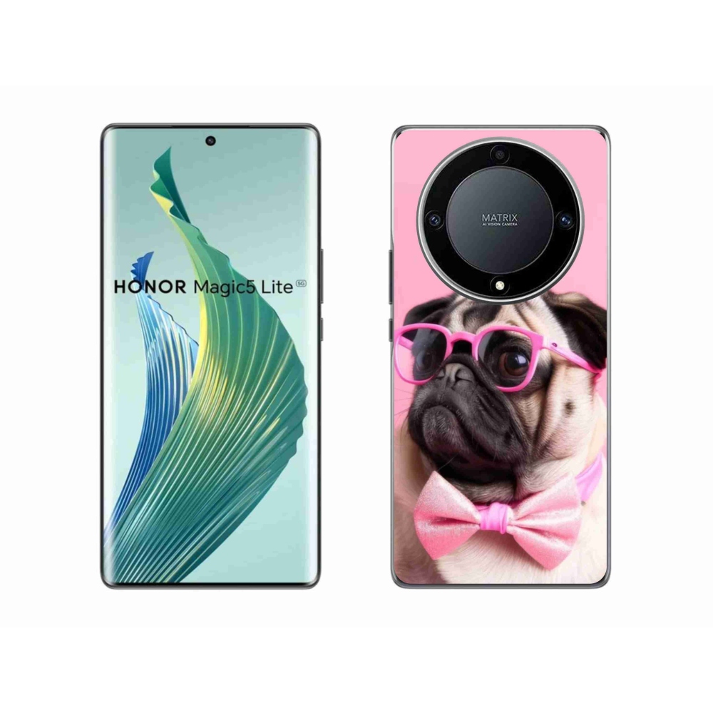 Gelový kryt mmCase na Honor Magic 5 Lite 5G - stylový mops