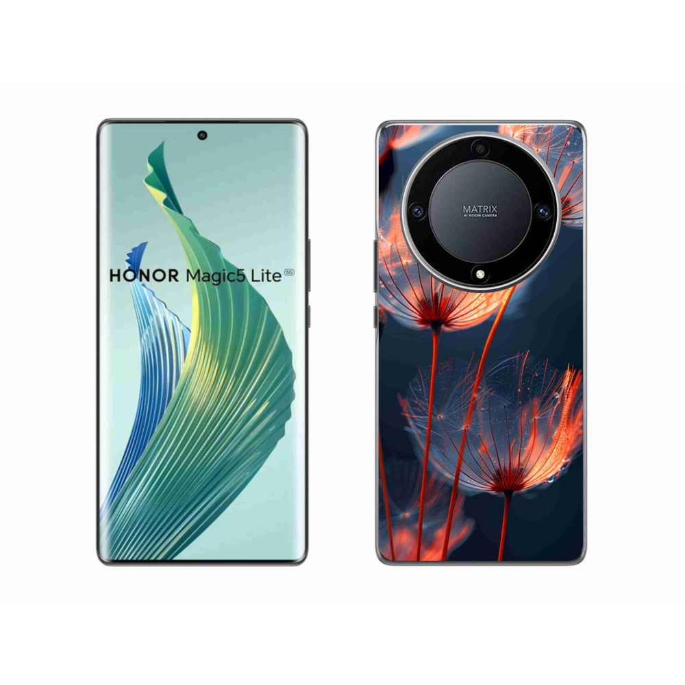 Gelový kryt mmCase na Honor Magic 5 Lite 5G - světélkující chmýří