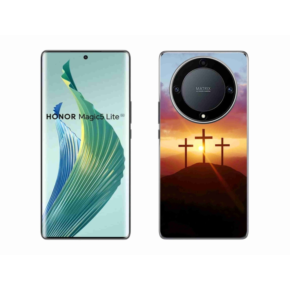 Gelový kryt mmCase na Honor Magic 5 Lite 5G - tři kříže