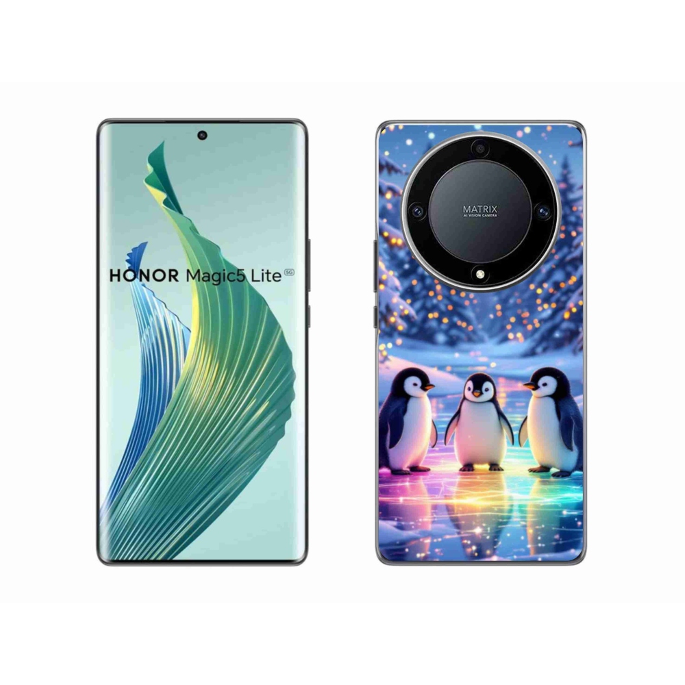 Gelový kryt mmCase na Honor Magic 5 Lite 5G - tučnáci