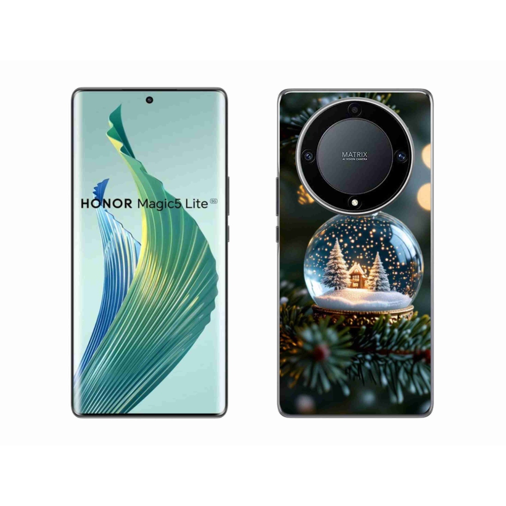 Gelový kryt mmCase na Honor Magic 5 Lite 5G - vánoční koule 2