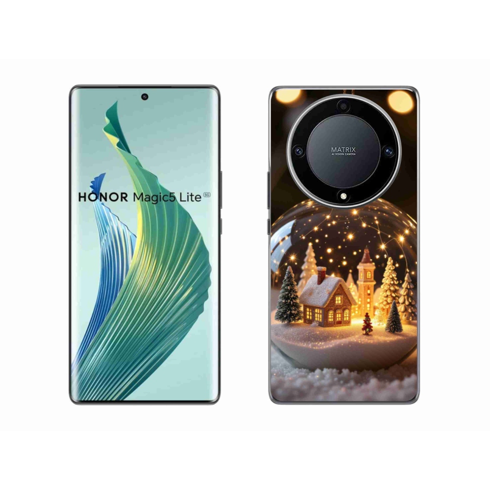 Gelový kryt mmCase na Honor Magic 5 Lite 5G - vánoční koule 3