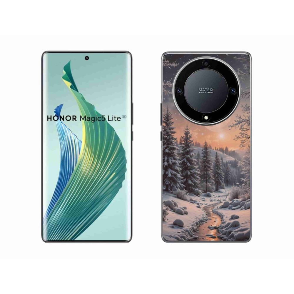 Gelový kryt mmCase na Honor Magic 5 Lite 5G - zimní krajina 2