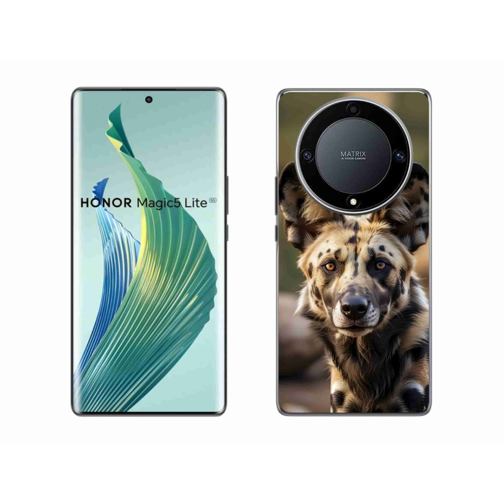Gelový kryt mmCase na Honor Magic 5 Lite - africký divoký pes