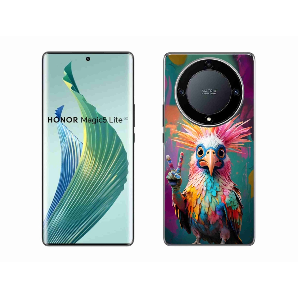 Gelový kryt mmCase na Honor Magic 5 Lite - barevný rebel
