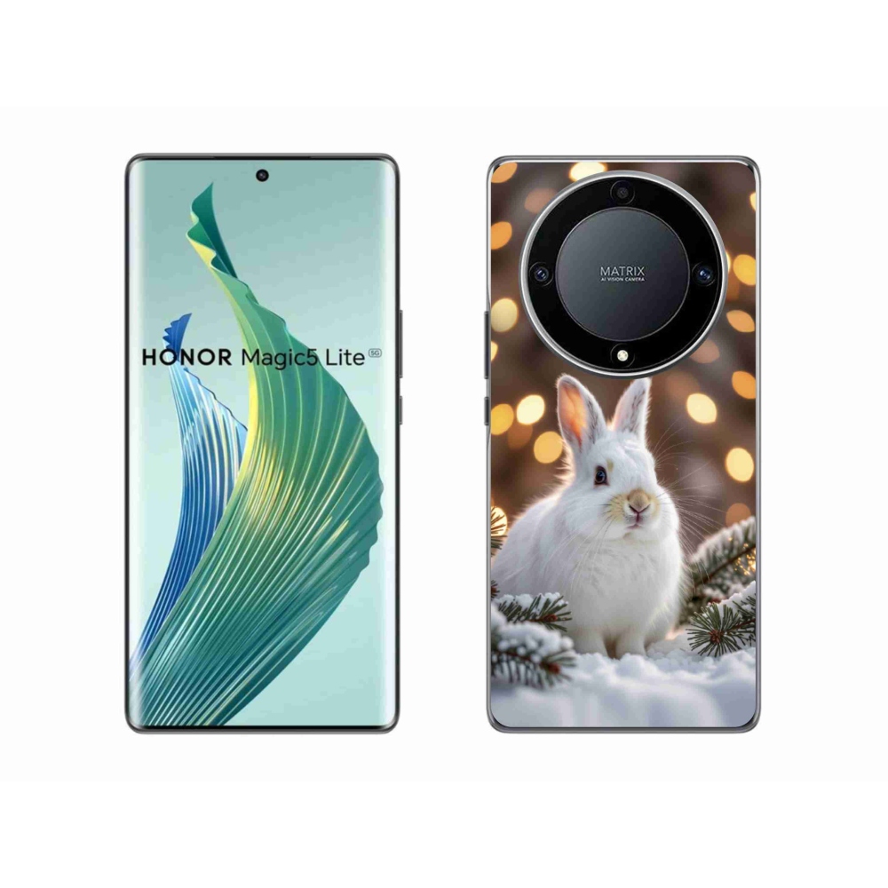 Gelový kryt mmCase na Honor Magic 5 Lite - bílý zajíc