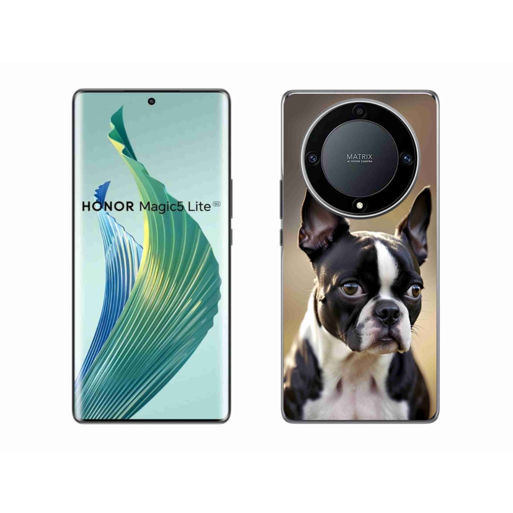 Gelový kryt mmCase na Honor Magic 5 Lite - bostonský teriér