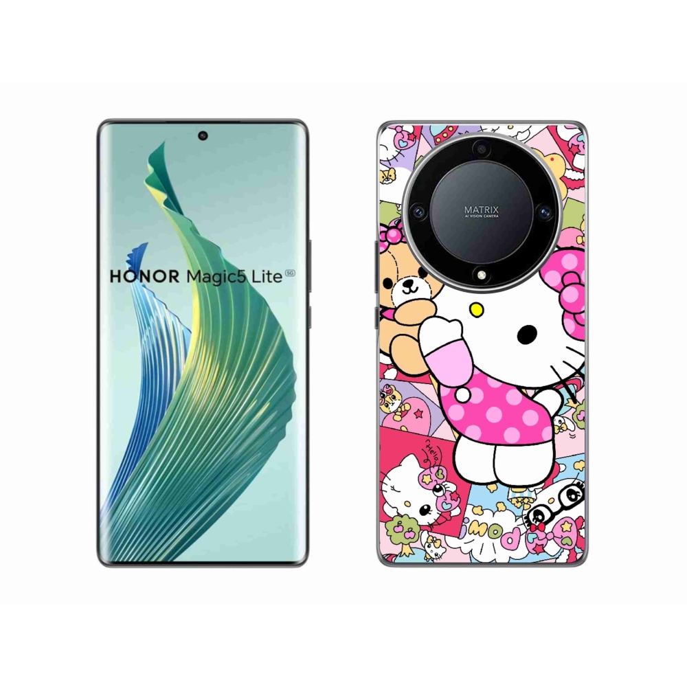 Gelový kryt mmCase na Honor Magic 5 Lite - cute kitty