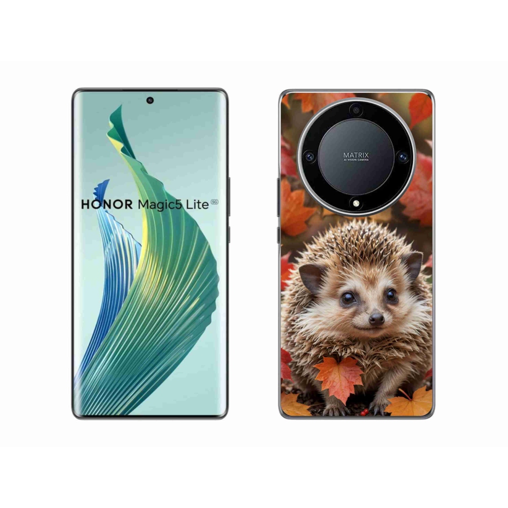 Gelový kryt mmCase na Honor Magic 5 Lite - ježek v listí