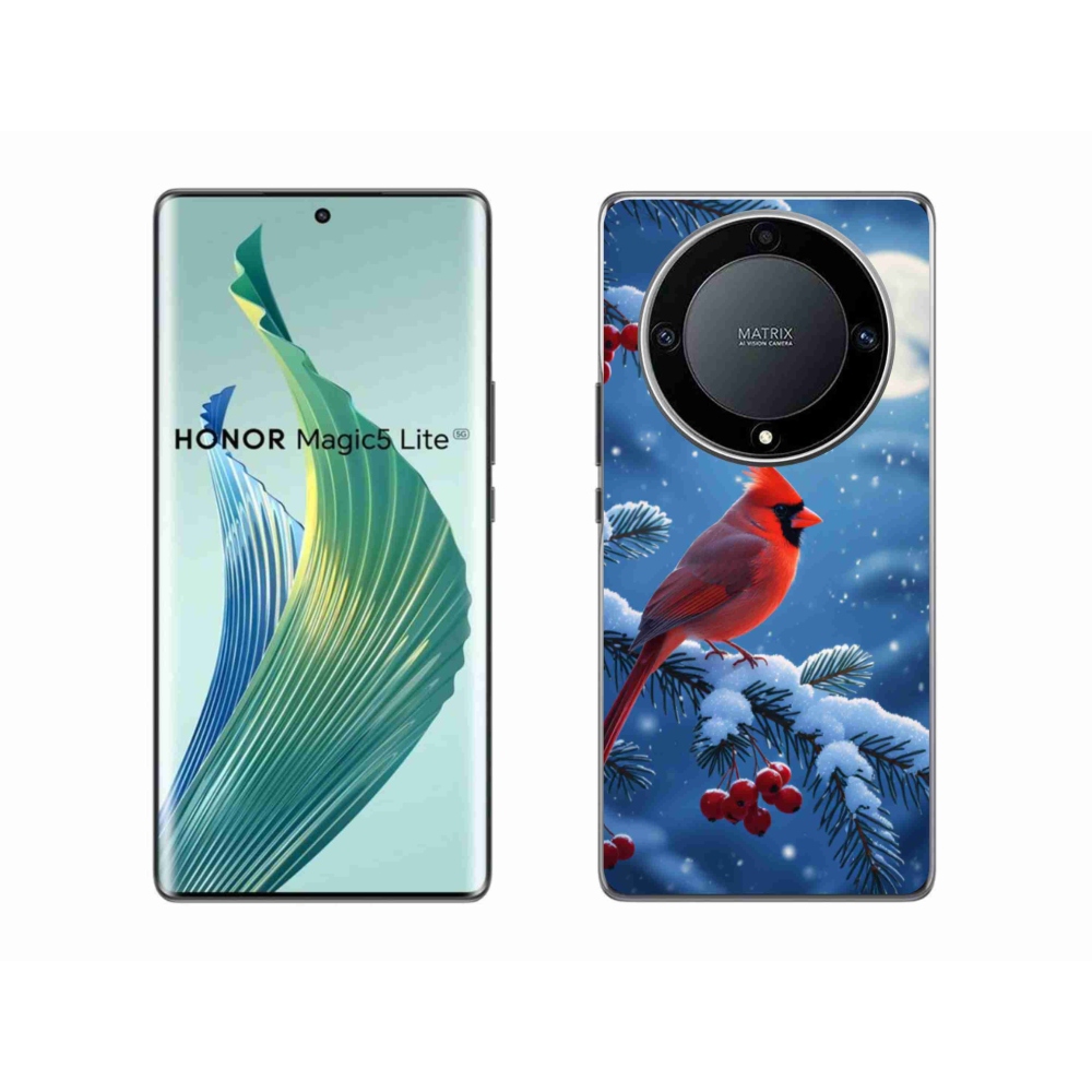 Gelový kryt mmCase na Honor Magic 5 Lite - kardinál červený