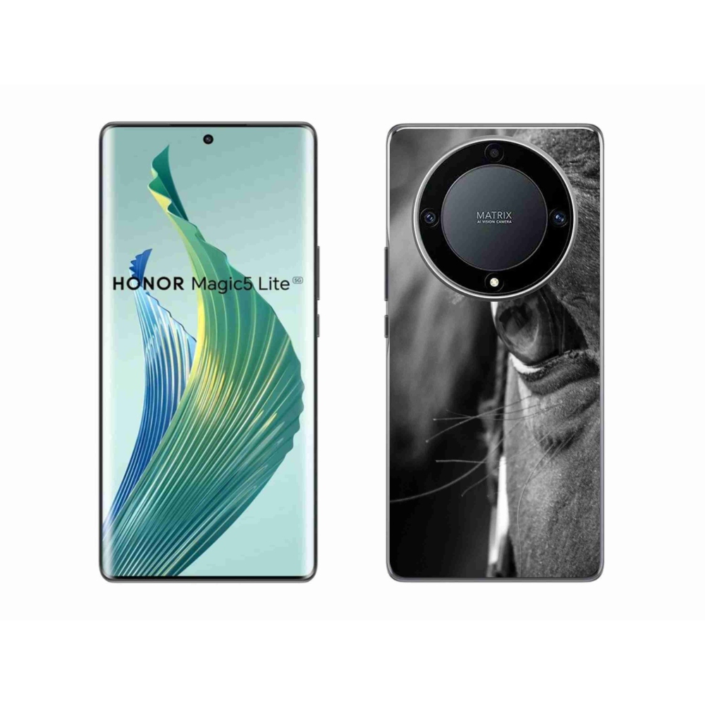 Gelový kryt mmCase na Honor Magic 5 Lite - koňský pohled