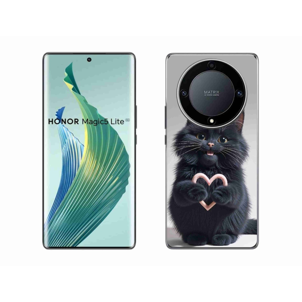 Gelový kryt mmCase na Honor Magic 5 Lite - kočičí láska 3