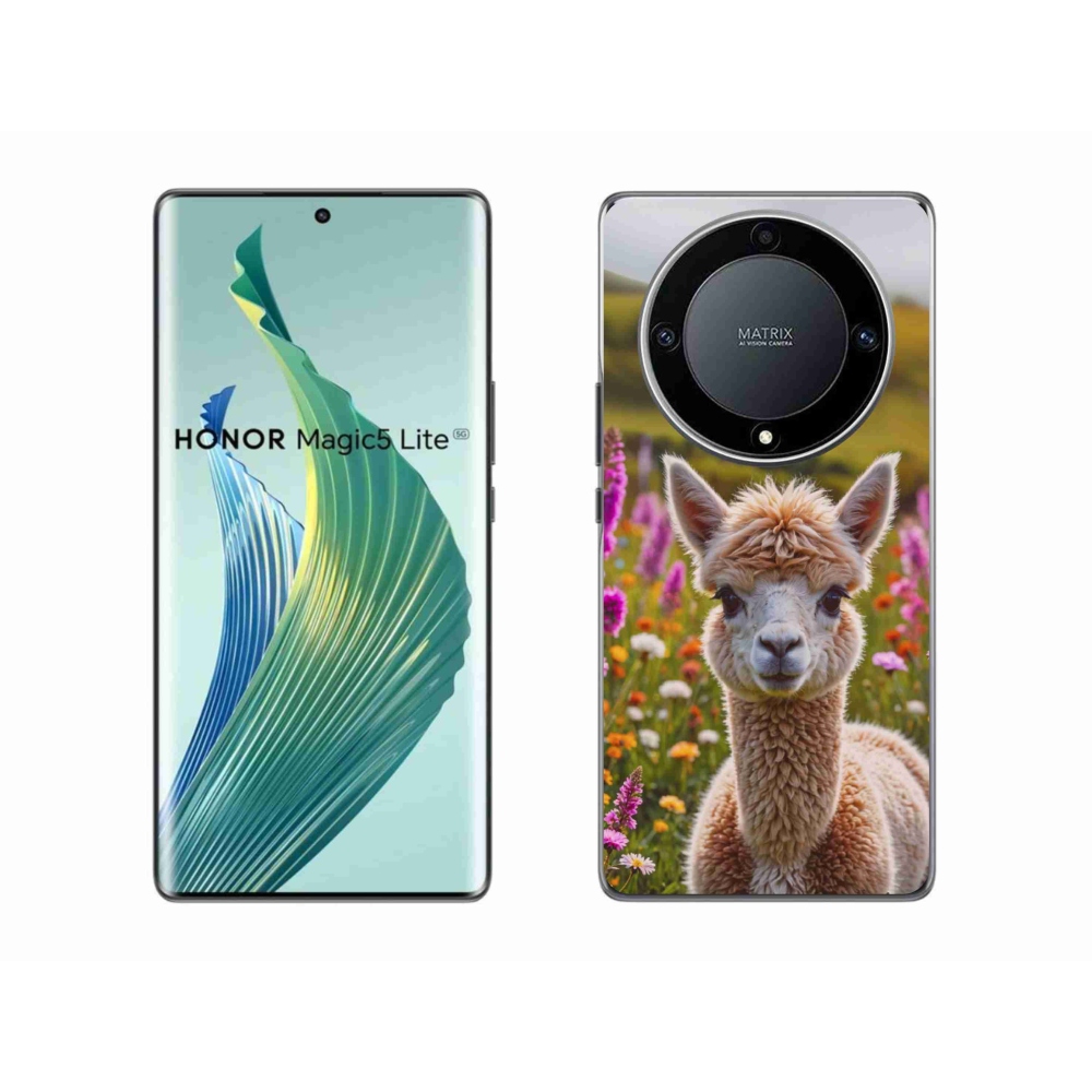 Gelový kryt mmCase na Honor Magic 5 Lite - lama na louce