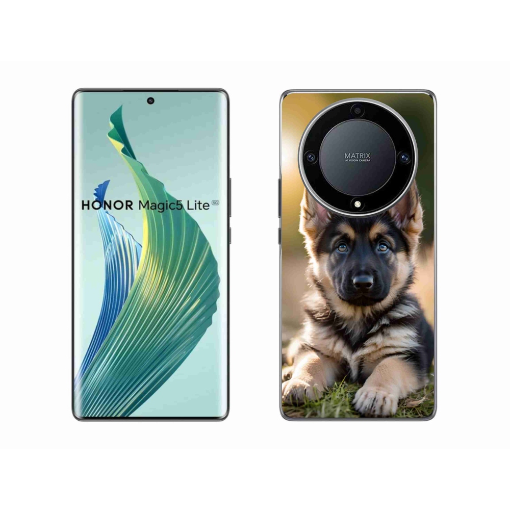 Gelový kryt mmCase na Honor Magic 5 Lite - německý ovčák v přírodě
