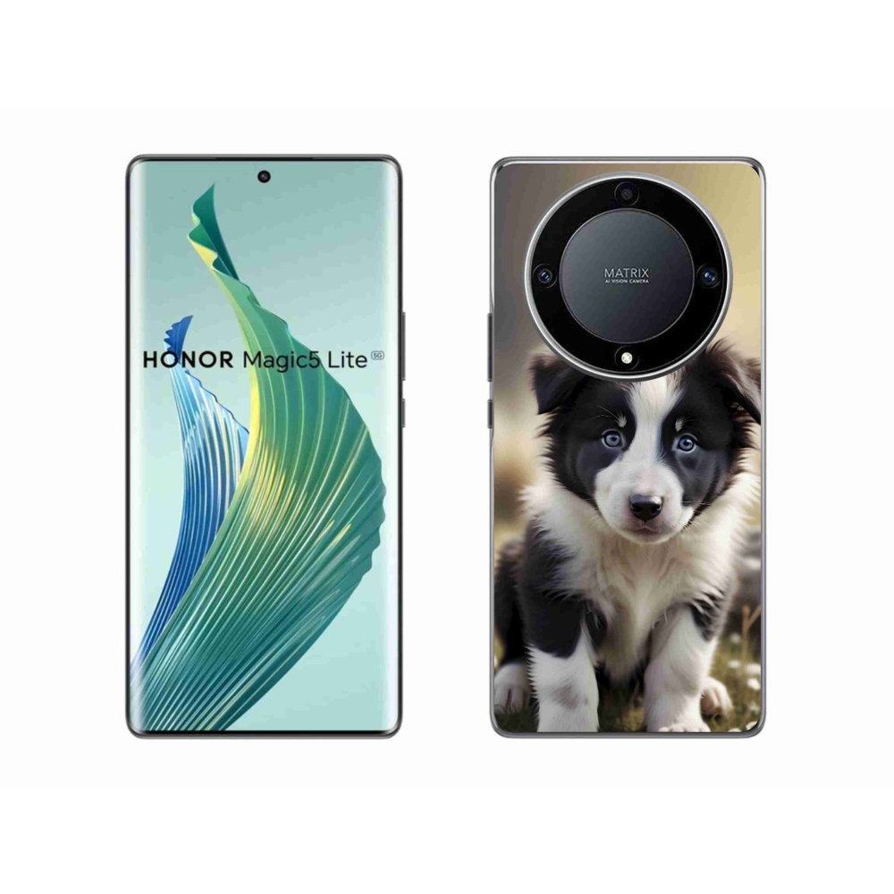Gelový kryt mmCase na Honor Magic 5 Lite - roztomilá border kolie