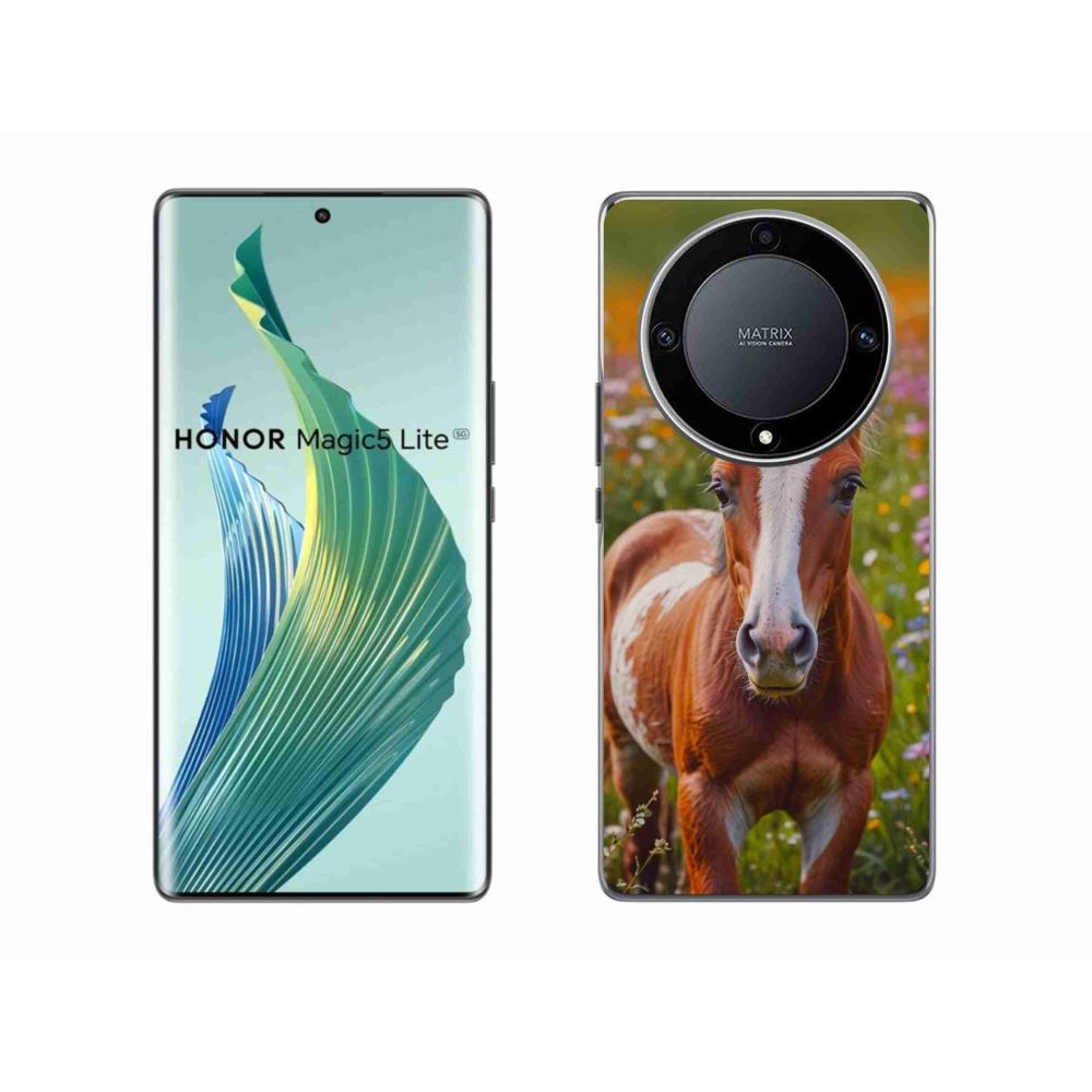 Gelový kryt mmCase na Honor Magic 5 Lite - roztomilé hříbě