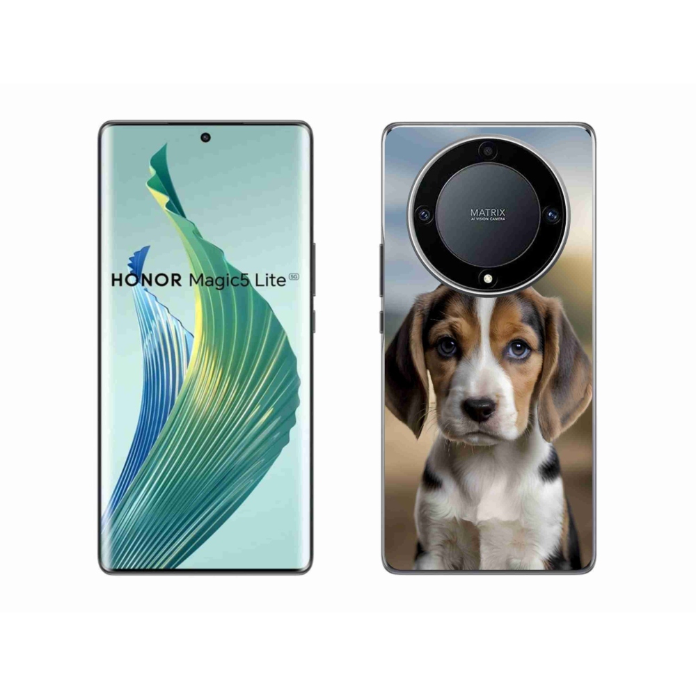 Gelový kryt mmCase na Honor Magic 5 Lite - roztomilý bígl