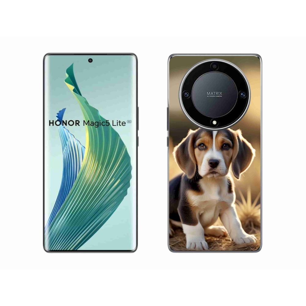 Gelový kryt mmCase na Honor Magic 5 Lite - roztomilý bígl