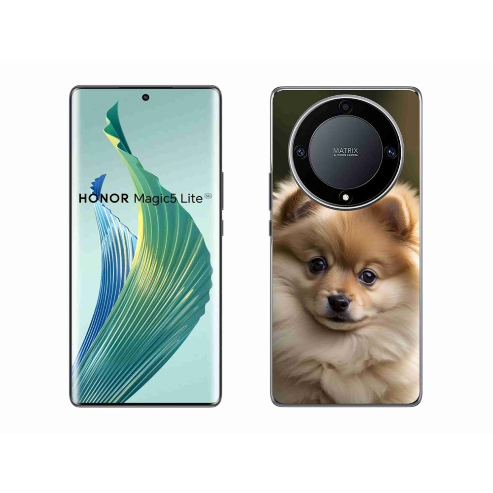 Gelový kryt mmCase na Honor Magic 5 Lite - roztomilý pomeranian 2