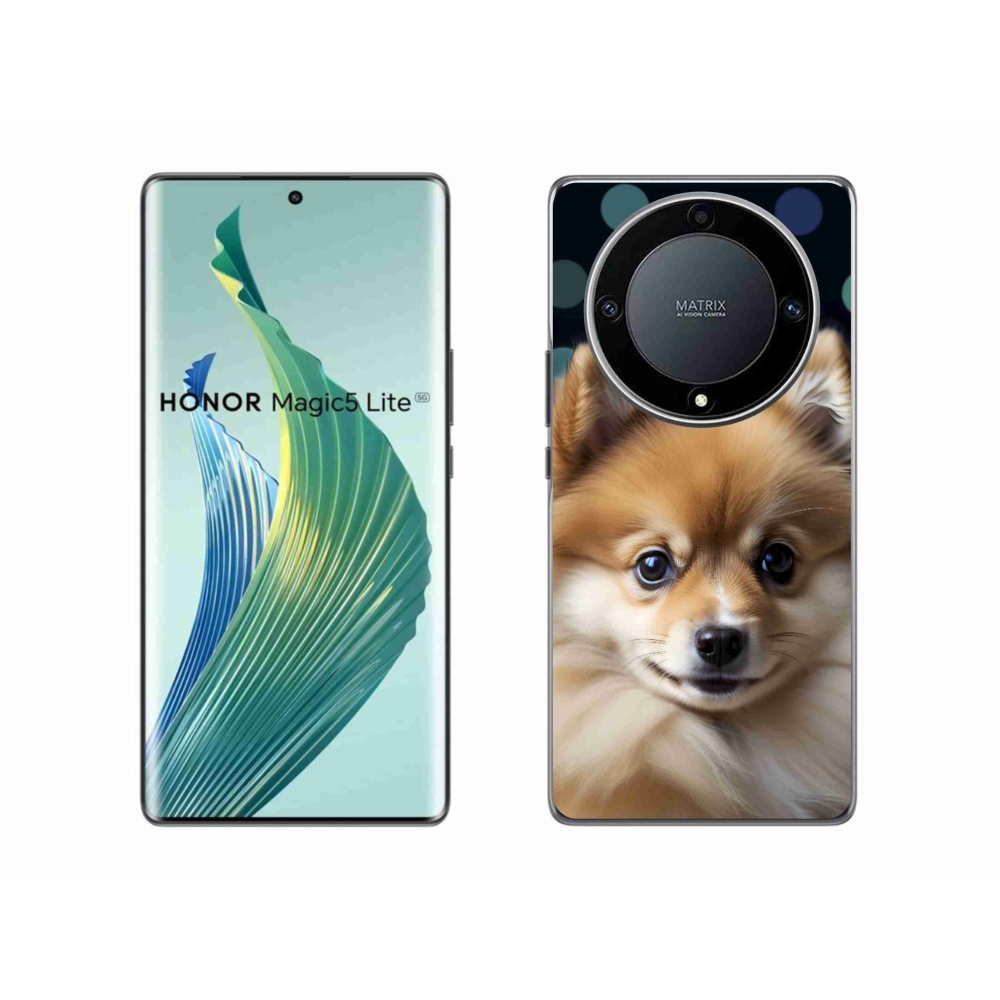 Gelový kryt mmCase na Honor Magic 5 Lite - roztomilý pomeranian