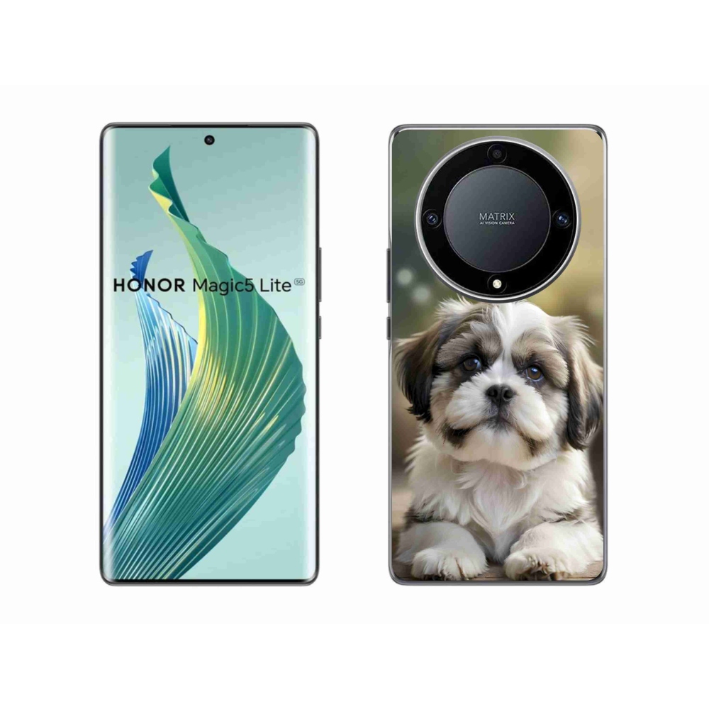 Gelový kryt mmCase na Honor Magic 5 Lite - roztomilý shih-tzu