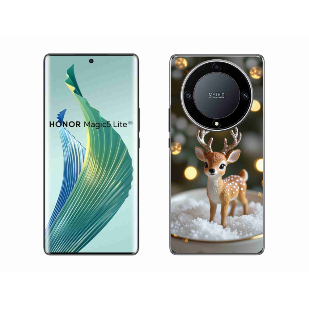 Gelový kryt mmCase na Honor Magic 5 Lite - roztomilý vánoční jelen