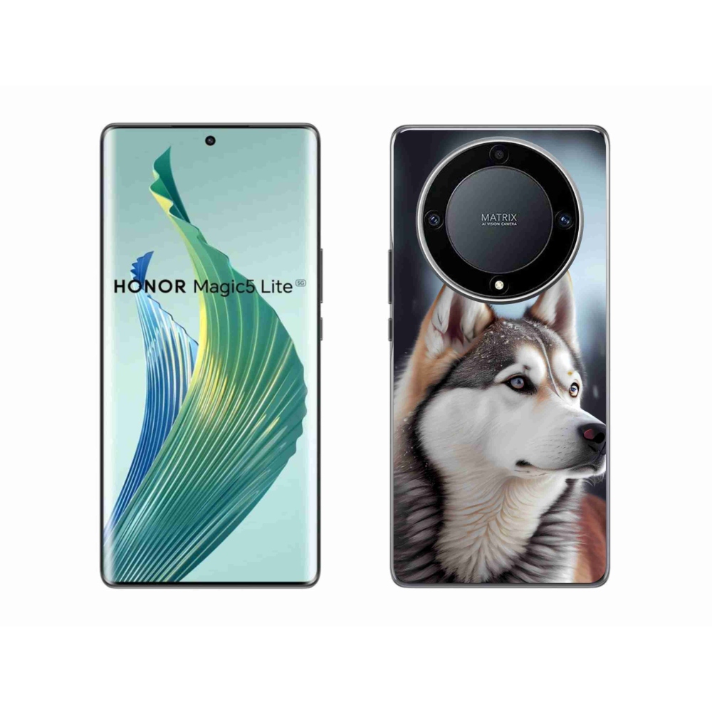 Gelový kryt mmCase na Honor Magic 5 Lite - sibiřský husky