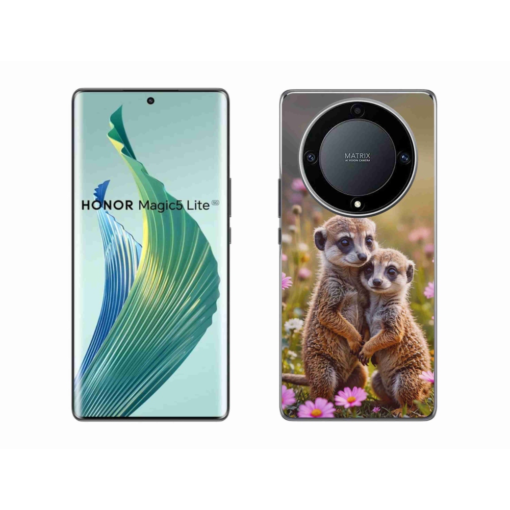Gelový kryt mmCase na Honor Magic 5 Lite - surikatí duo