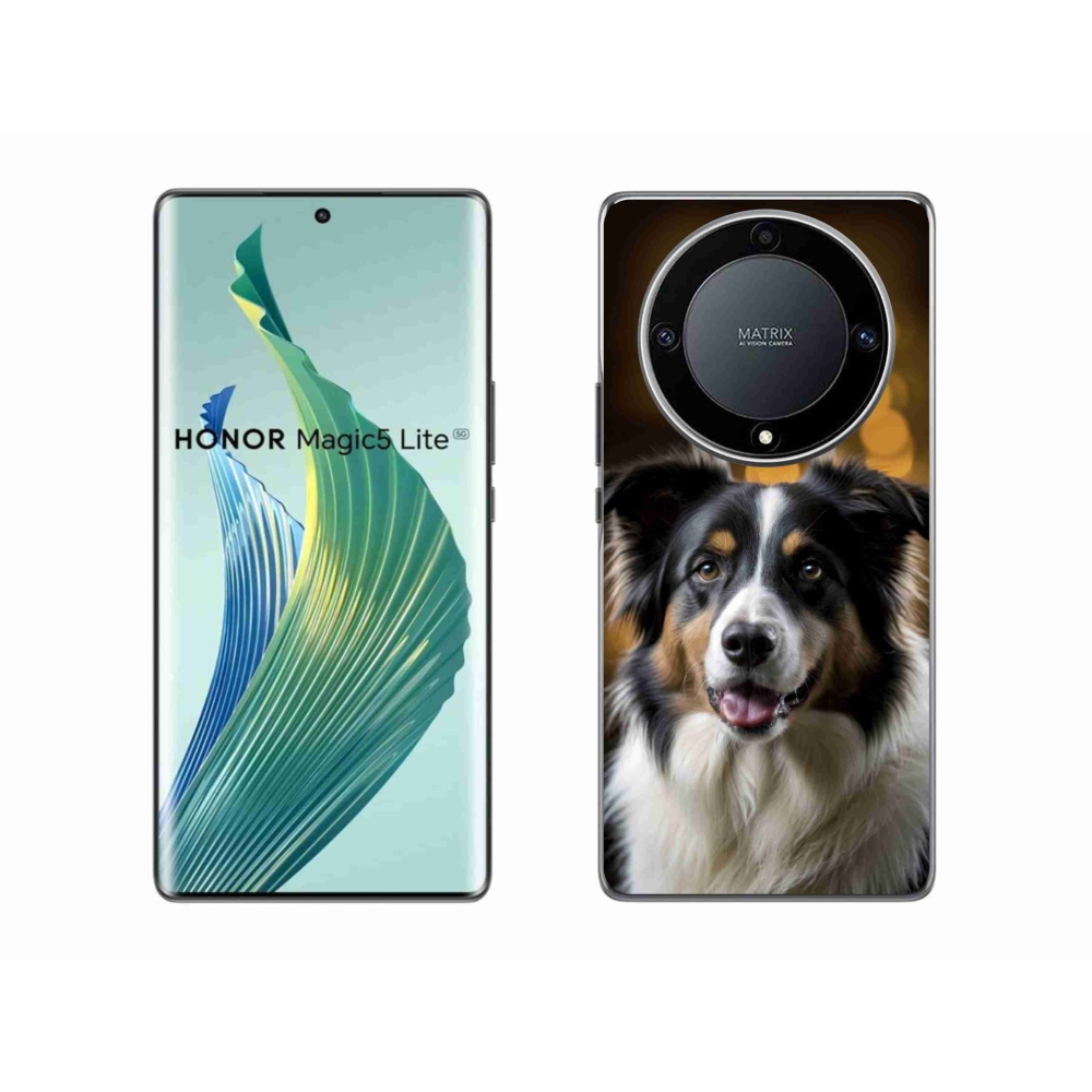 Gelový kryt mmCase na Honor Magic 5 Lite - usměvavý australský ovčák